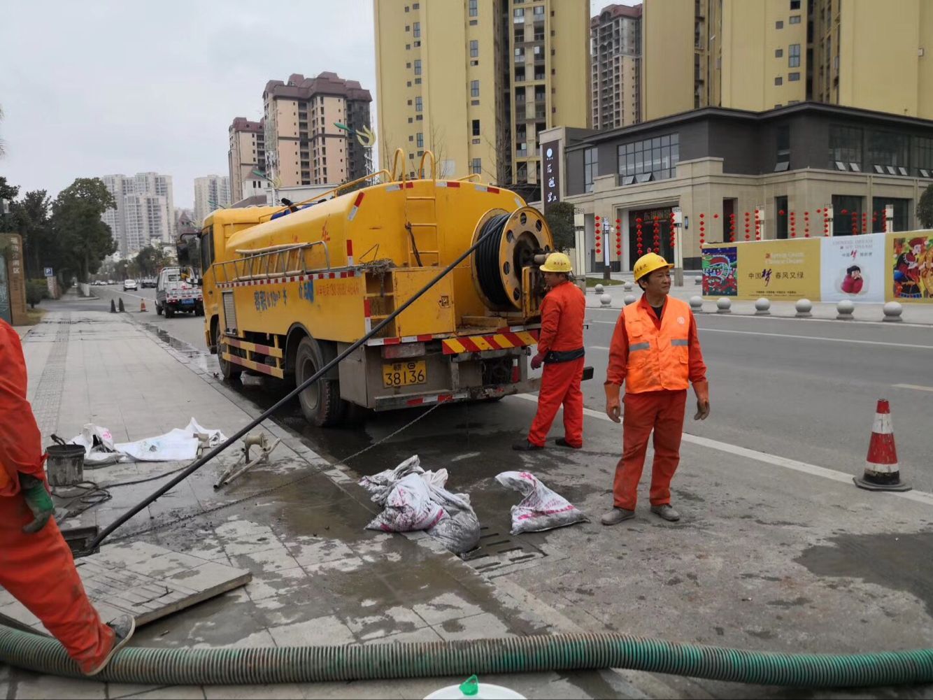 曲阳排污管道清淤-管道清洗